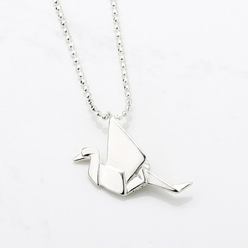 【Angel & Me】摺紙 鶴 紙鶴 s925 純銀 項鍊 生日 情人節 禮物