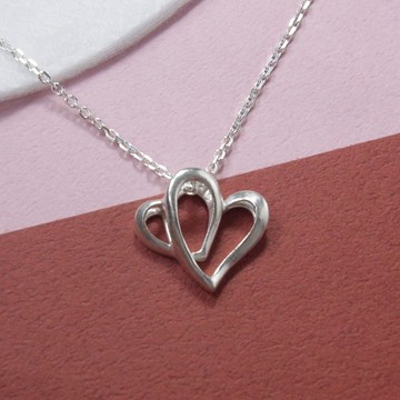 心心系列--心心純銀項練