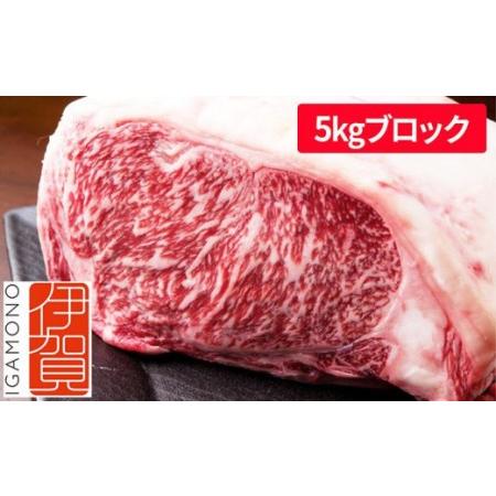 ふるさと納税 約5kgブロック 忍者ビーフ（伊賀牛）サーロインステーキ 三重県伊賀市