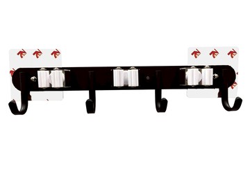 奇麗屋 鋁出奇兵 四勾三夾工具架 鋁合金輕量化設計 遇水不留水痕 免釘免鑽 收納無痕  1個  黑色