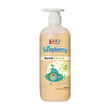 SOAPBERRY 古寶無患子 嬰幼兒童舒緩沐浴露，溫和潔膚，專利植物舒緩配方，天然乳木果油保濕  400g  1罐