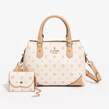 PLAYBOY - 手提包附長背帶  Daylight系列 - 米色