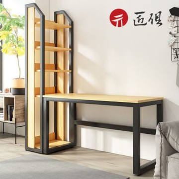 簡約學習桌 電腦桌書櫃組合款 多色可選 120×60×75CM 書桌 寫字桌 電競桌 辦公桌