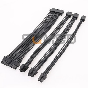 電腦機箱電源主板24p CPU8p 顯卡8p供電延長線 柔軟硅膠線 硅膠線
