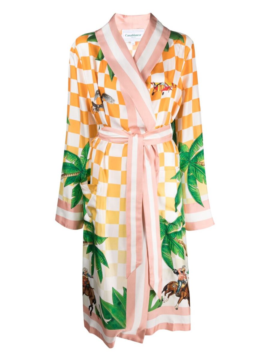 CASABLANCA Printed silk robe