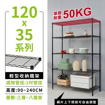 【免運 | 多尺寸】 鐵架 層架 120X35系列 四/五/六/七/八層 收納架 置物架 鐵力士架 波浪架 收納櫃 架子