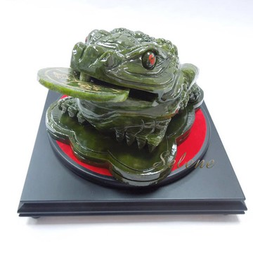 【Selene】青玉招財三腳蟾蜍(咬錢 招財 首選)