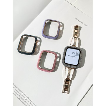 《限量搶購》超质感 適用 APPLE WATCH 亮片錶殼 邊框殼 保護殼 防摔錶殼 錶框 S9 S8 45mm 41