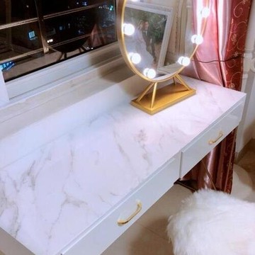 北歐化妝臺桌布防水防油防燙免洗仿大理石紋桌墊