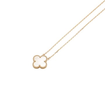 Van Cleef ＆ Arpels 梵克雅寶 Vintage Alhambra 18K黃金 白珍珠母貝 項鍊 ARA45900 【二手名牌BRAND OFF】