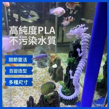 免運費🚀中國神龍手辦龍模型仿真3d打印水族魚缸小型家用造景車擺件可沉水🔥XBH