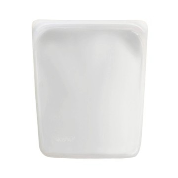 Stasher 大長形矽膠密封袋-雲霧白