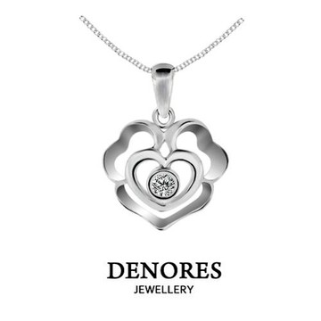 DENORES Rose Heart天然真鑽墜鍊