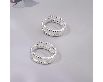 I 雙線麻花 I 925純銀耳環