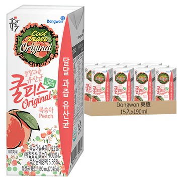 Dongwon 東遠 乳酸菌飲料 水蜜桃風味  15入  190ml