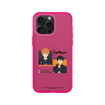 iPhone 15 Pro Max Clear 粉漾桃 - 排球少年 Haikyu!! - 日向翔陽 & 影山飛雄 02