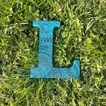 定制木製 zentangle 字母