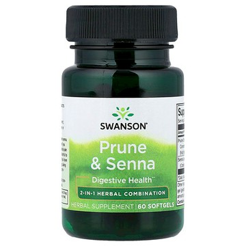 Swanson, 梅子和番瀉，60 粒軟凝膠