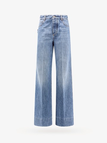 Cotton jeans with back leather patch - BOTTEGA VENETA - gender_Woman