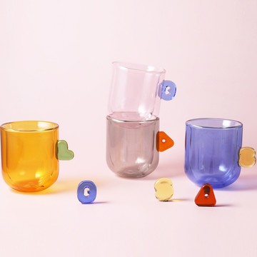 好玻 GOODGLAS Candy Mug拼接雙層玻璃杯 - 藍莓G