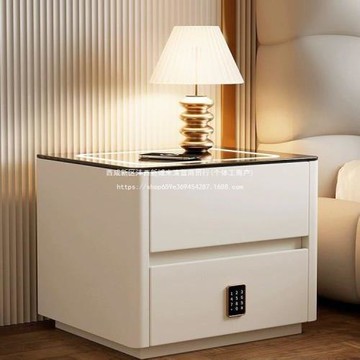 智能床頭柜無線充電現代簡約實木網紅主臥室多功能輕奢家用床邊柜