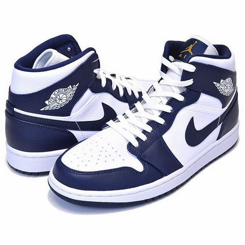 NIKE AIR JORDAN 1 MID white/metallic gold-obsidian 554724 NIKE AIR JORDAN 1 MID white/metallic gold-obsidian 554724
