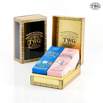【TWG Tea】時尚茶罐雙入禮盒組 法式伯爵茶100g+紳士伯爵茶100g(紅茶)