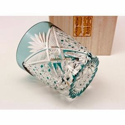江戸切子　八角籠目　小鉢　3色セット　瀧澤利夫作 TR006EG瀧澤硝子工芸 江戸切子伝統工芸士 瀧澤利夫作 江戸切子