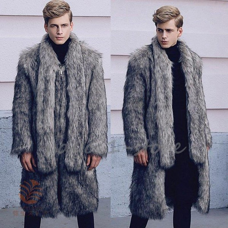 メンズ フェイクファー ファー 厚手上着 ロング 毛皮 ジャケット 高級感 防寒 アウター 冬物 通勤 秋冬 お兄系 通販 Lineポイント最大get Lineショッピング