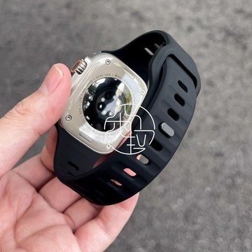 新款 運動硅膠錶帶 穿扣錶帶 適用 Apple Watch 11 10 9 8 SE 7 蘋果錶帶 42mm 46mm