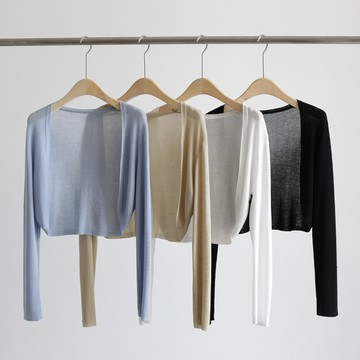 韓版薄款冰絲針織外套【J339】