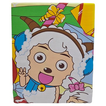 喜羊羊 四件式被套床包組 禮物篇  雙人  藍色