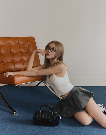 微甜少冰的甜蜜心動；麻花造型BraTop針織背心 三色