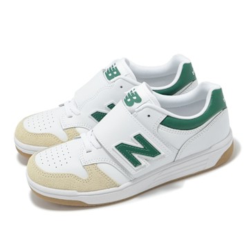 New Balance NB 休閒鞋 480 中童 寬楦 白 綠 魔鬼氈 小朋友 膠底 運動鞋 NB PHB480SG-W