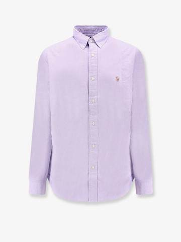Cotton shirt with multicolor logo embroidery - POLO RALPH LAUREN - gender_Man
