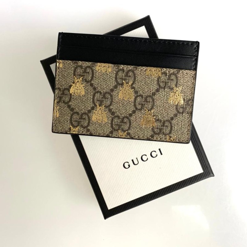 グッチ GUCCI カードケース パスケース 名刺入れ ベージュ エボニー