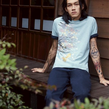 BIG TRAIN 彈性水洗斜紋小直筒褲 BM7323-58&72