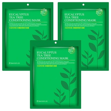 BIO FUTURE 苾菲絲 尤加利茶樹淨膚調理隱形面膜 軟化角質 調理毛孔  1片  3包