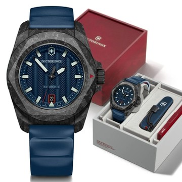 VICTORINOX 瑞士維氏 I.N.O.X 碳纖維 ISO防震 200米機械錶-藍 VISA-242022.1 附瑞士刀
