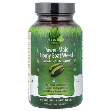 Irwin Naturals, Power-Male Horny Goat Weed，含一氧化氮促進劑，60 粒液體軟膠囊