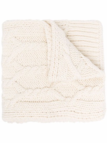 Jil Sander - cable-knit wool scarf - men - Wool - One Size - White