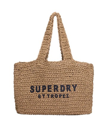 Superdry Women's Crochet City Tote Bag Brown Size: 1SIZE