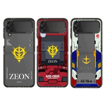 CASE 高達機甲戰士 適用于三星折疊Zflip6適用Zflip5手機殼Samung Zflip4透明亞克力3代高級防摔可愛保護套