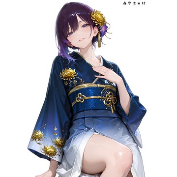 【12月新品】07-109-0102 人物貼紙 性感和服女孩