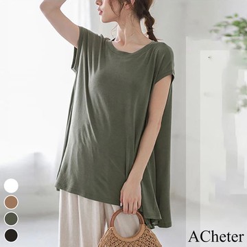 【ACheter】日系雜誌流行大版棉柔長T上衣# 113184(現貨+預購)
