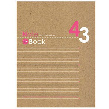 美加美 16K 平裝筆記 桃 10本/包 AO1008