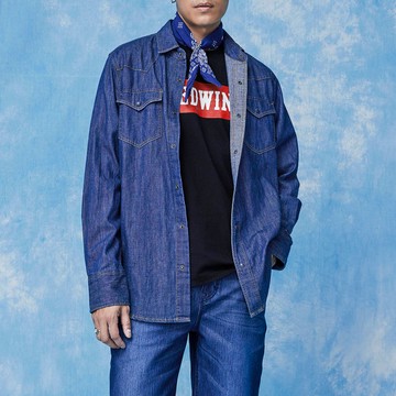 EDWIN｜男裝｜西部式牛仔長袖襯衫