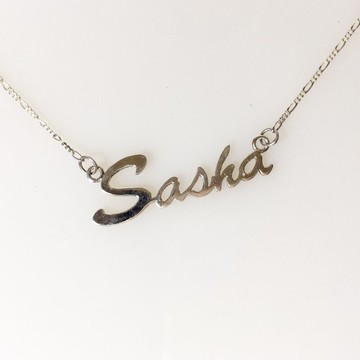 。客製。純銀姓名項鍊。隨興百搭風。