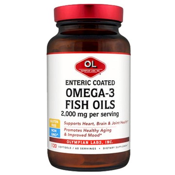 Enteric Coated Omega 3 Fish Oils 120 sg by Olympian Labs