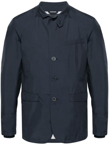 Herno - mock-neck lightweight jacket - men - Polyester/Elastane/Polyamide/Polytetrafluoroethylene (PTFE) - 46 - Blue
